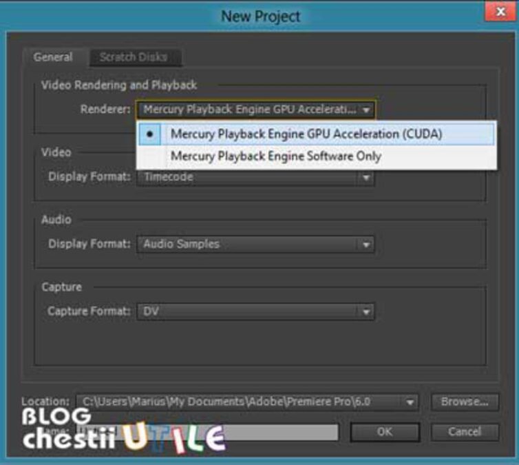 premiere pro activare cuda