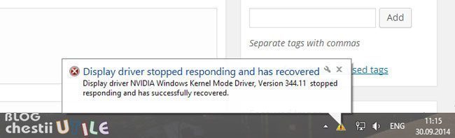 display driver stopped responding