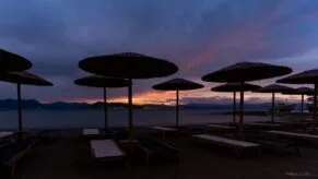 plaja grecia apus