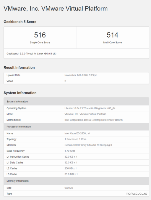 aruba geekbench