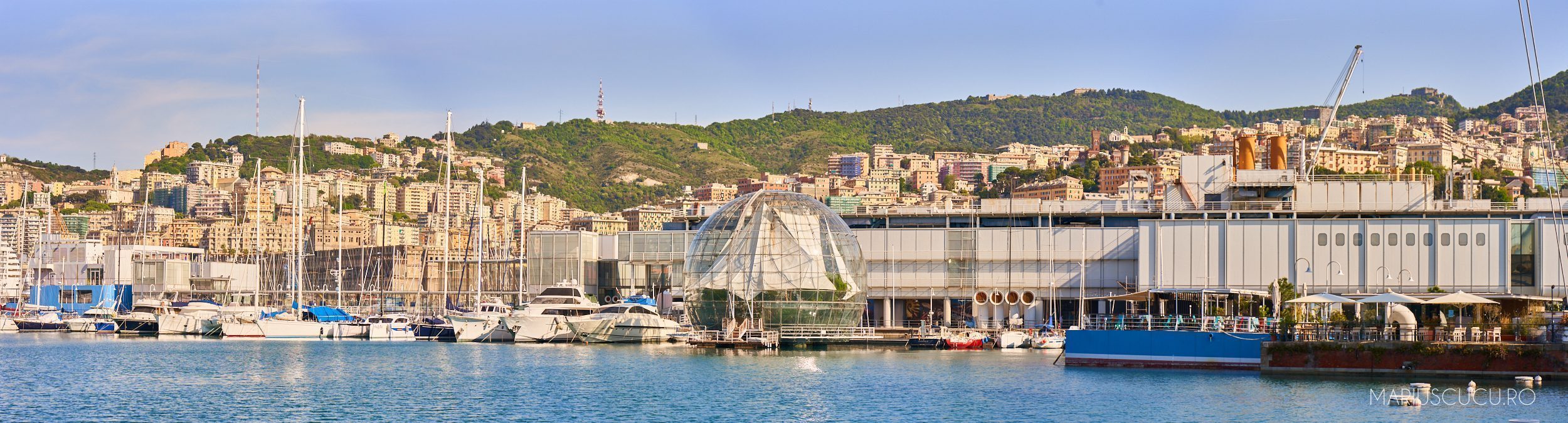 Genoa port landscape