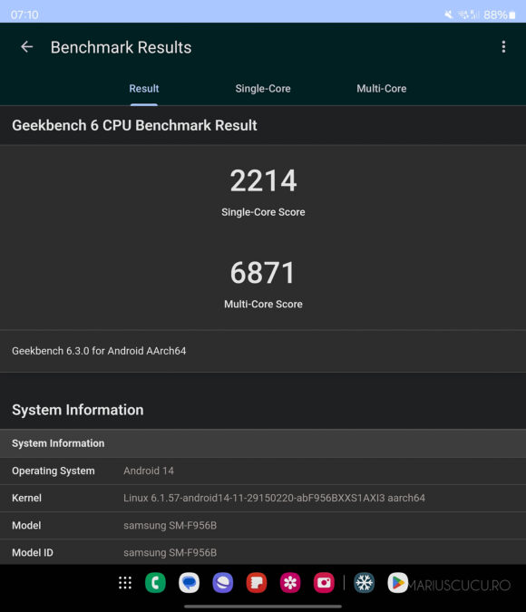 geekbench fold6