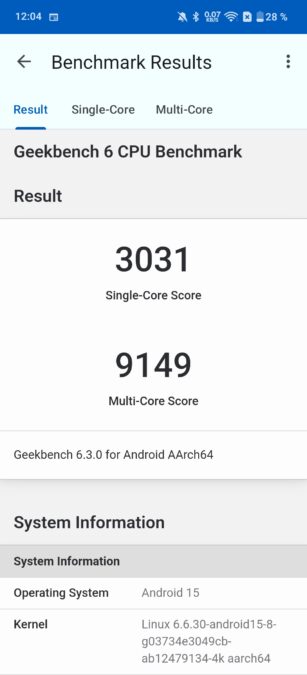 geekbench oneplus