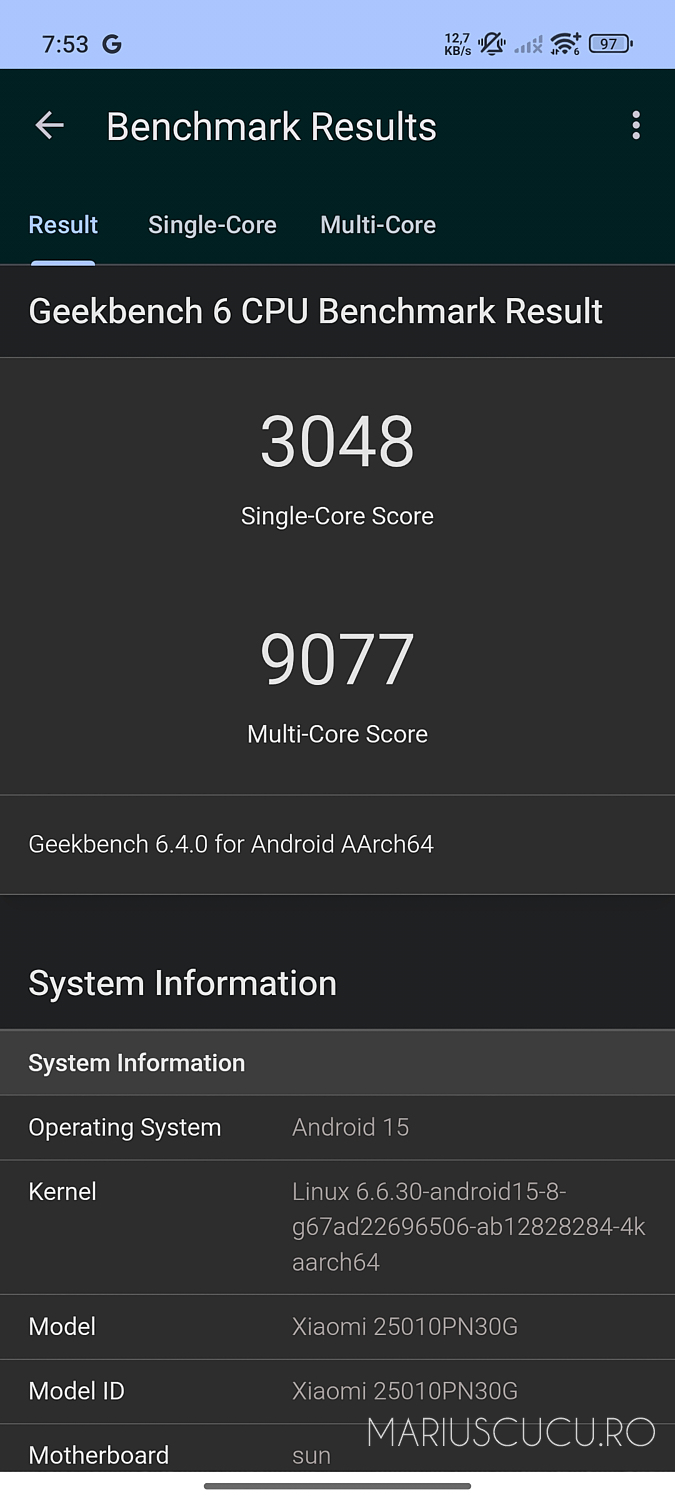 geekbench 6 xiaomi