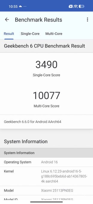 teste sintetice xiaomi 17