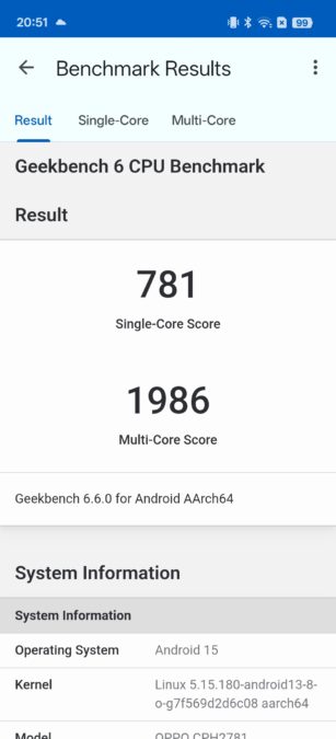 geekbench oppo