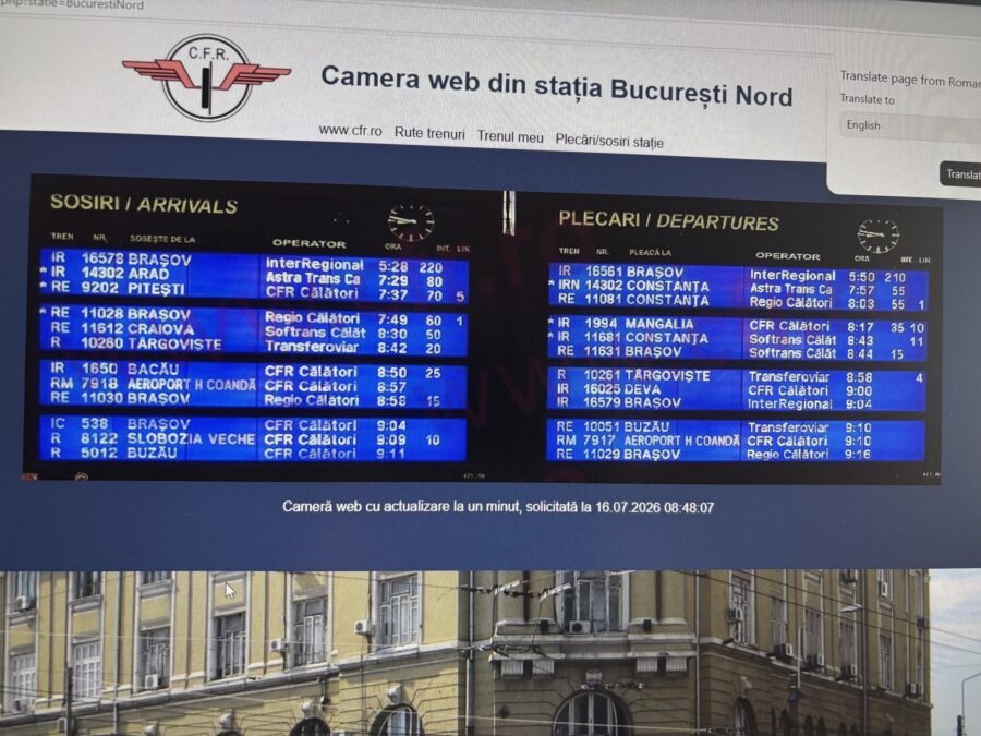 camera web trenuri